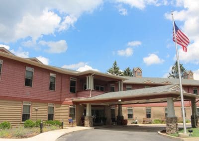 Front entrance area at The Pines Senior Living and Memory Care in Clarks Summit