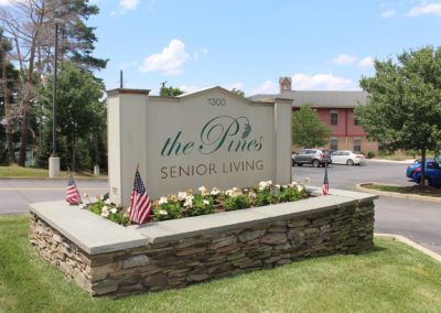 Front Sign The Pines Senior Living and Memory Care in Clarks Summit