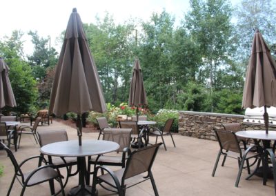 outdoor patio view at The Pines Senior Living and Memory Care in Clarks Summit