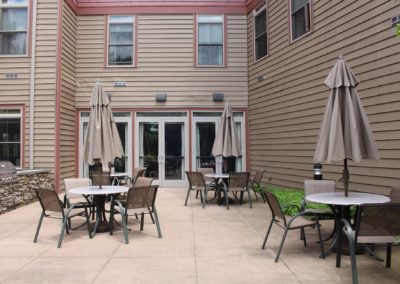 outdoor patio at The Pines Senior Living and Memory Care in Clarks Summit