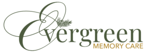 The logo for Evergreen Memory Care