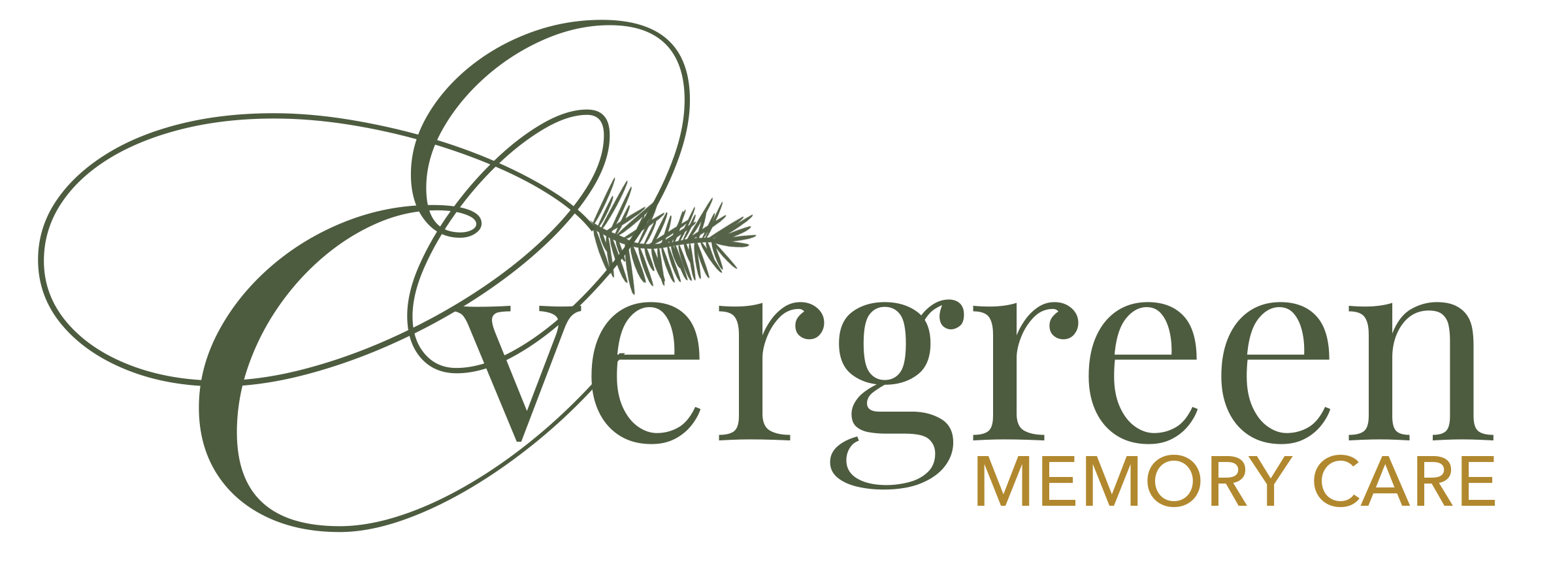 The logo for Evergreen Memory Care